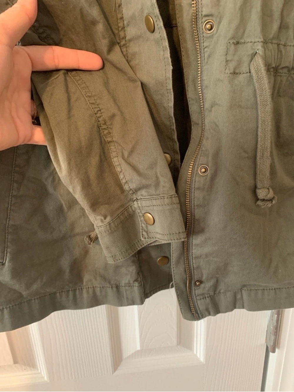 Mudd Olive Green Drawstring Utility Jacket - Picture 4 of 5